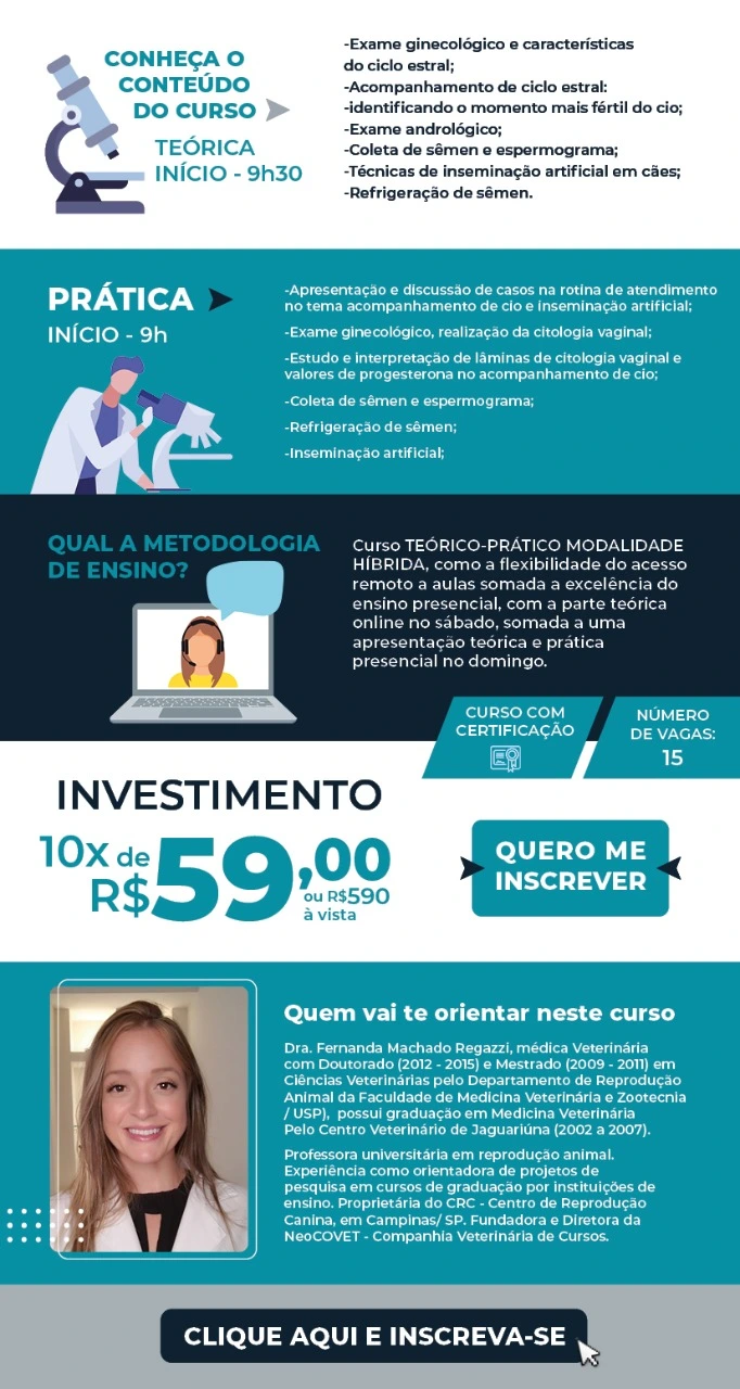 landing page curso inseminacao artifical em caes neocovet fernanda regazzi