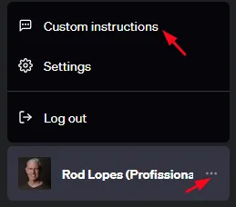 Instruções Personalizadas do ChatGPT
