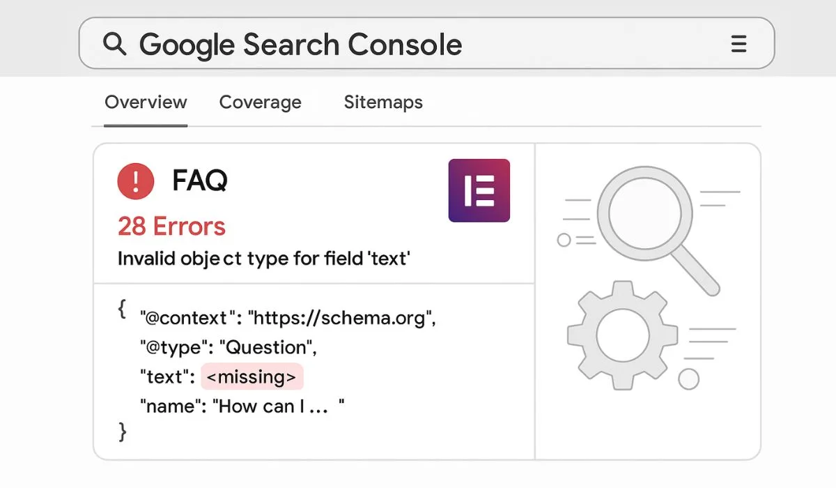 Corrigindo o erro “O campo text não foi encontrado (em mainEntity.acceptedAnswer)” no FAQ do Elementor