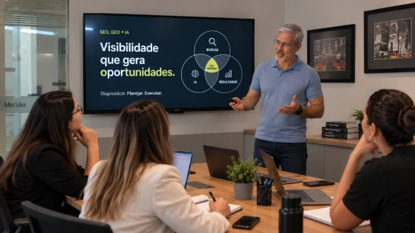 Workshop de SEO e GEO por que concorrentes aparecem no Google e nas IAs